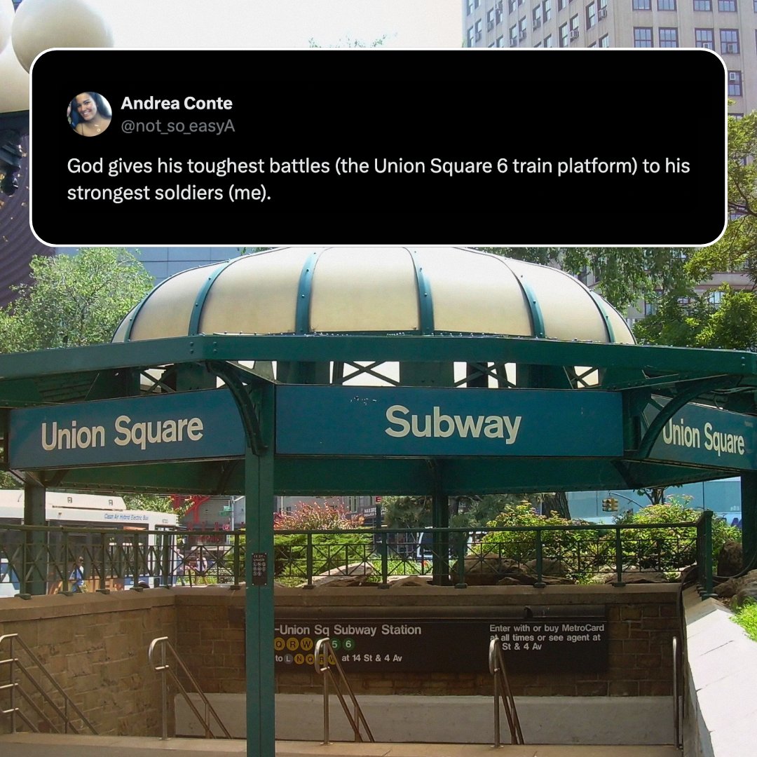 Not to alarm anyone, but real humans run this account, and yes, we do see the hilarious things you post about Union Square. 👀 Here is a little roundup of some of our favorites. 

Keep being your wonderfully unhinged selves—we're laughing right there with you.

#unionsquareny