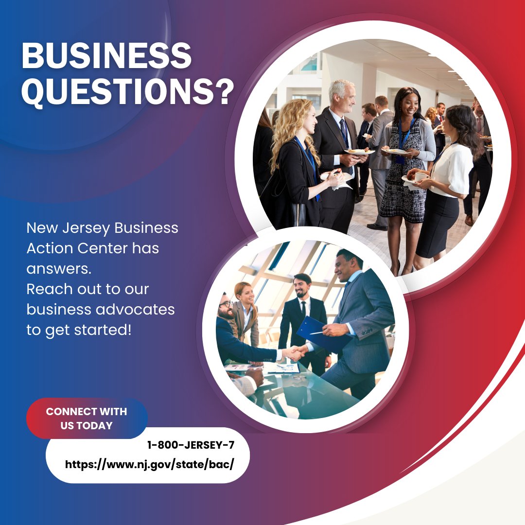 As tax season approaches, it’s important for business owners to understand which taxes apply to their business. Unsure where to begin? The NJBAC is here to assist! Contact our business advocates at 1-800-JERSEY-7 to get started or Explore online: nj.gov/state/bac/