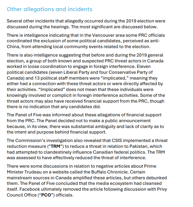 HClemenceau's tweet image. Glad to see that the completely bogus Buffalo Chronicle article, accusing #Trudeau of having a relationship with a student and a resulting $2 million payoff, has been noted by the #ForeignInterference report.