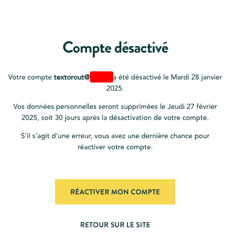 Dealabs's tweet photo. 🚨 
Attention, ils ont envoyé un mail car le code promo -40€ était prévu à la base pour offrir -40%, donc ils vont essayer de vous prélever 28€ au lieu de 5,90€
Faut annuler votre commande sur leur site, et supprimer votre compte pour éviter qu'ils envoient de la pub par mail 👇