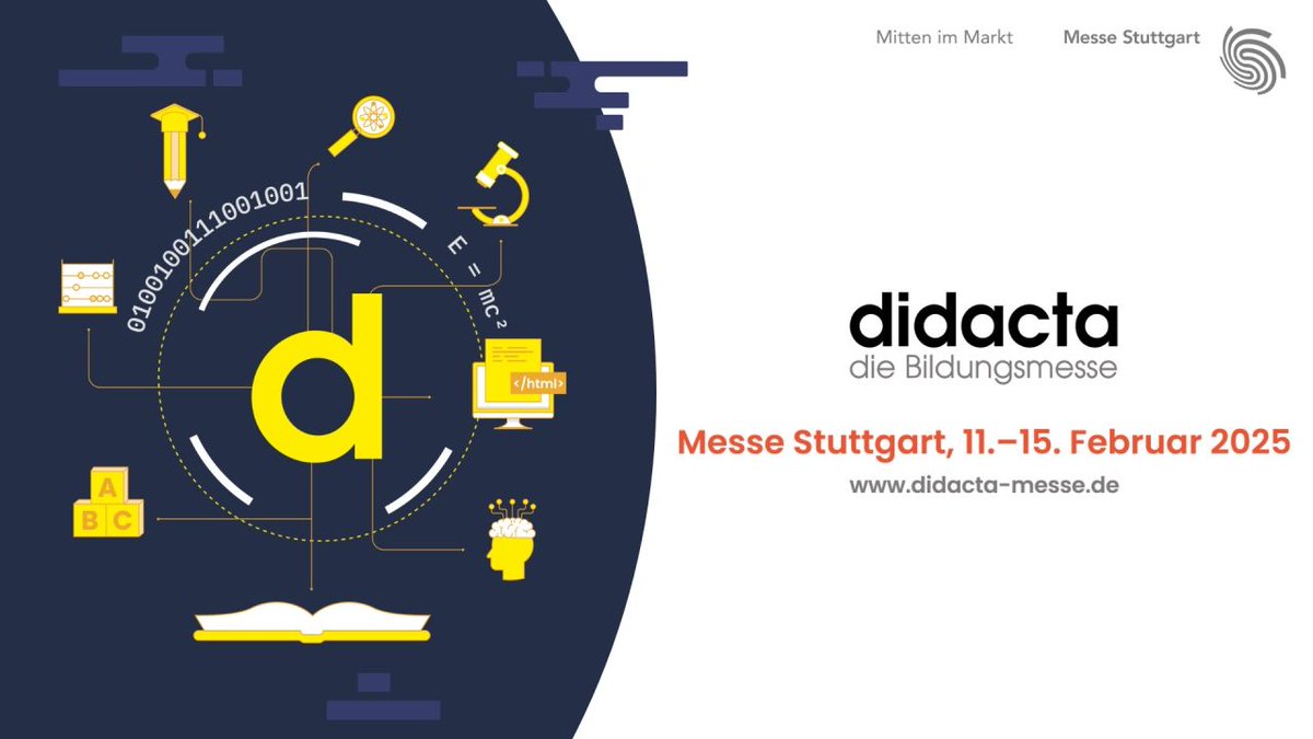 🔔SAVE THE DATE ! Join us at the Didacta Education Fair in Stuttgart from February 11-15, 2025 ! / No. 1E13 in Hall 1 and discover the latest trends in school education.  We look forward to welcoming you and sharing our expertise and innovations. <a href="/DidactaM/">didacta-messe</a>
