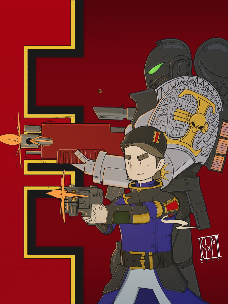 SxM_KB's tweet photo. Interrogator Salui and a Space Marine of The Deathwatch. By the hand of the Holy Inquisition will the enemies of The God Emperor fall. https://t.co/82UIOZM0Pq