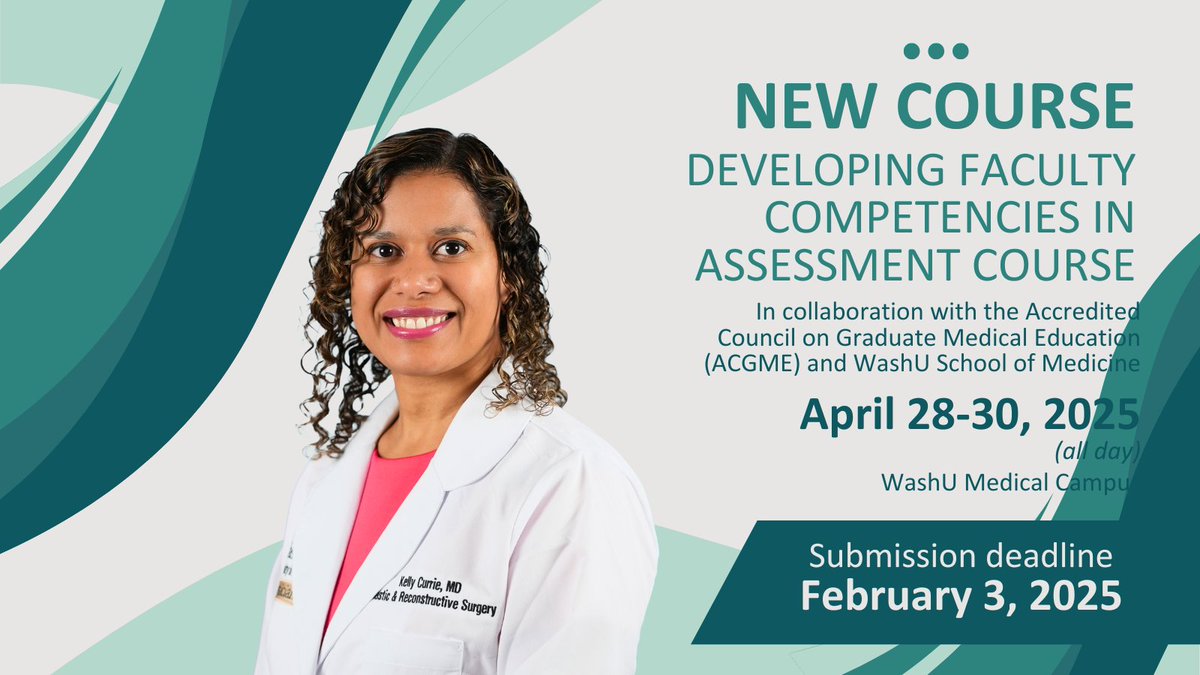 Dr. Currie has joined the Course Development Team for the Academy of Educators' ACGME collaboration. Enhance your assessment skills at the Developing Faculty Competencies &amp; Assessment course, April 28-30, 2025. 

Learn more &amp; apply here: bit.ly/4gh6k0D

#WashUSurgery