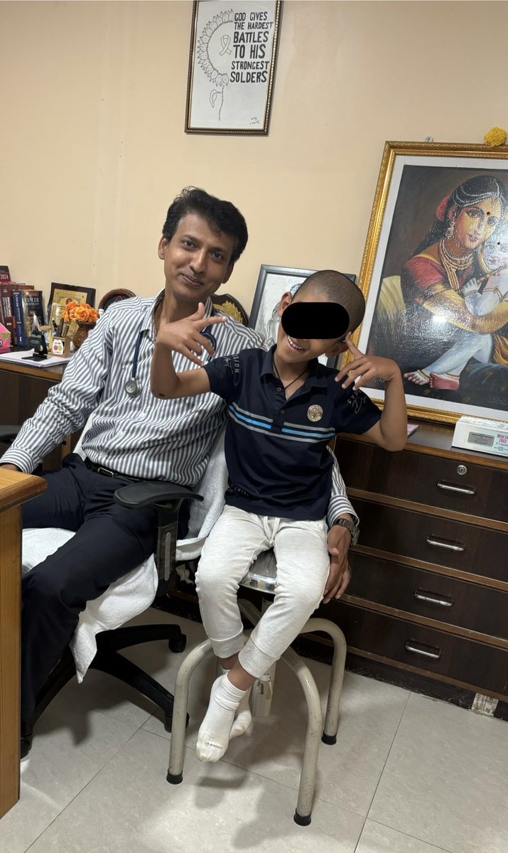 Here he completes 2 years post #BMT for his refractory #Neuroblastoma #stage IV with brain and bone marrow metastasis. 
#childhoodcancer Is curable. 
#BMTmagic ⁦⁦<a href="/Induscancer1/">Basavatarakam Indo American Cancer Hospital</a>⁩ ⁦