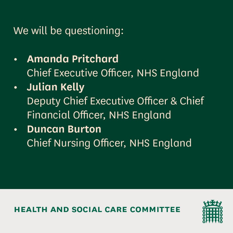 CommonsHealth's tweet photo. Tomorrow, 9:30am

We're questioning @NHSEngland, including Chief Executive Officer @AmandaPritchard, on how prepared it is to implement the Government's three big healthcare shifts. 

Learn more and watch live 👇