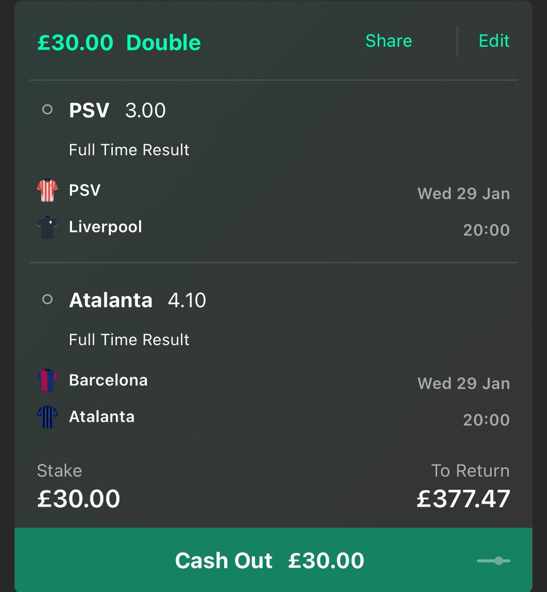 On this double for the UCL group stage finale tomorrow…

Liverpool and Barca are both guaranteed top 8, and have very busy schedules, so they will likely rotate heavily.

Not a staked bet obviously as it’s not player shots
