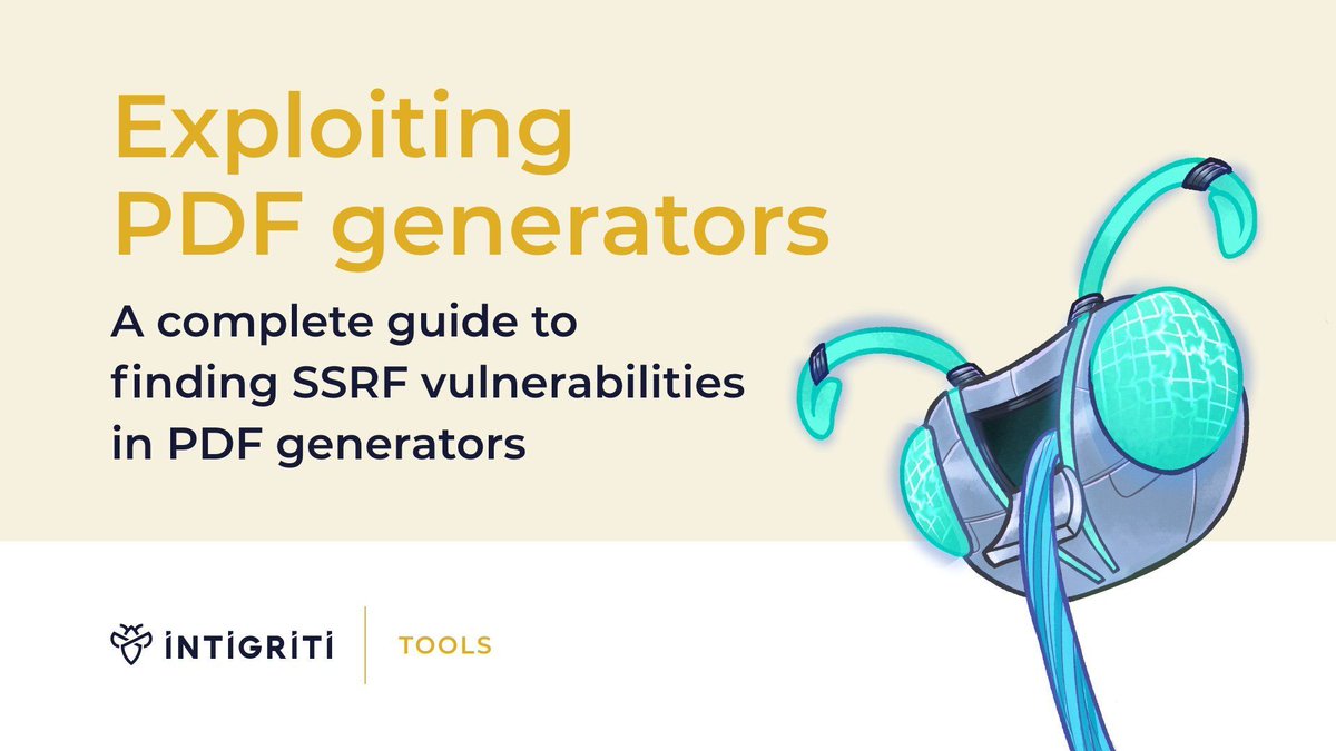 PDF generators are commonly used within applications

However, when incorrectly implemented, it could open up another attack surface for hackers... 🧐

In our latest guide, we dived deep into how to identify, exploit, and escalate SSRF vulnerabilities in PDF generators across