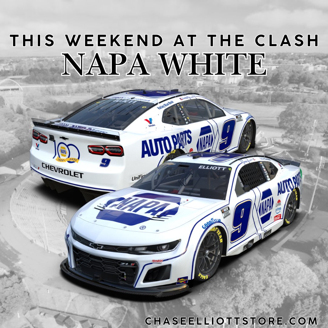 CElliottStore's tweet photo. Who’s ready for THE CLASH this weekend @BGSRacing?

🛒➡️ https://t.co/a4PPNiPrbu

#di9 | #CE | #ChaseElliott | #NASACR | #NAPA | #NAPARacing https://t.co/IgLeFmGFw6