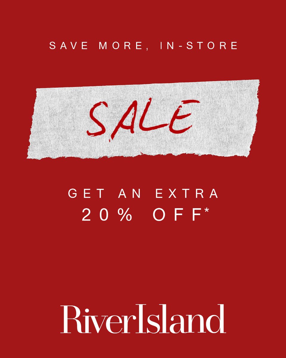 🎉 Extra 20% off sale items at River Island! 🎉

Grab your favourites before they’re gone – this deal won’t last long. Don’t miss out!