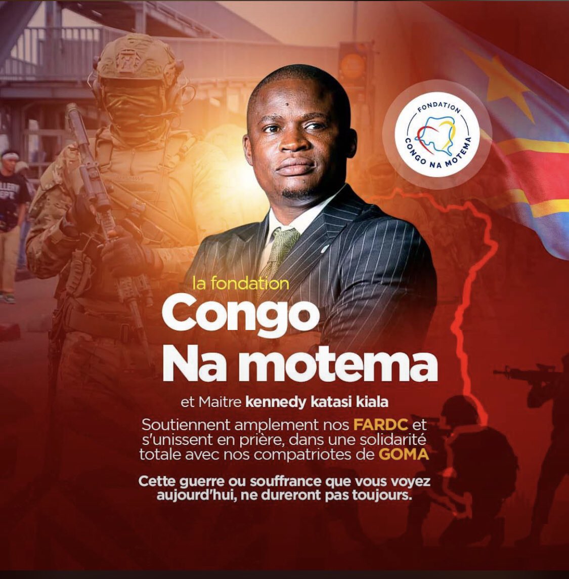 #RDC/GOMA
JE SUIS GOMA
Je soutiens nos forces armées de la République Démocratique du Congo
(FARDC)
La patrie ou la mort🔥
Portons le Congo au cœur ♥️ 
<a href="/Katasikennedy12/">kennedy katasi</a>  <a href="/KennedyKatasi4/">Kennedy Katasi</a>  3K