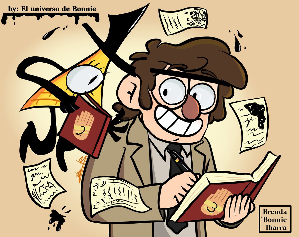 BrendaBonnieIb1's tweet image. El autor de los diarios 
#StanfordPines #BillCipher #GravityFalls #billford #fanart
