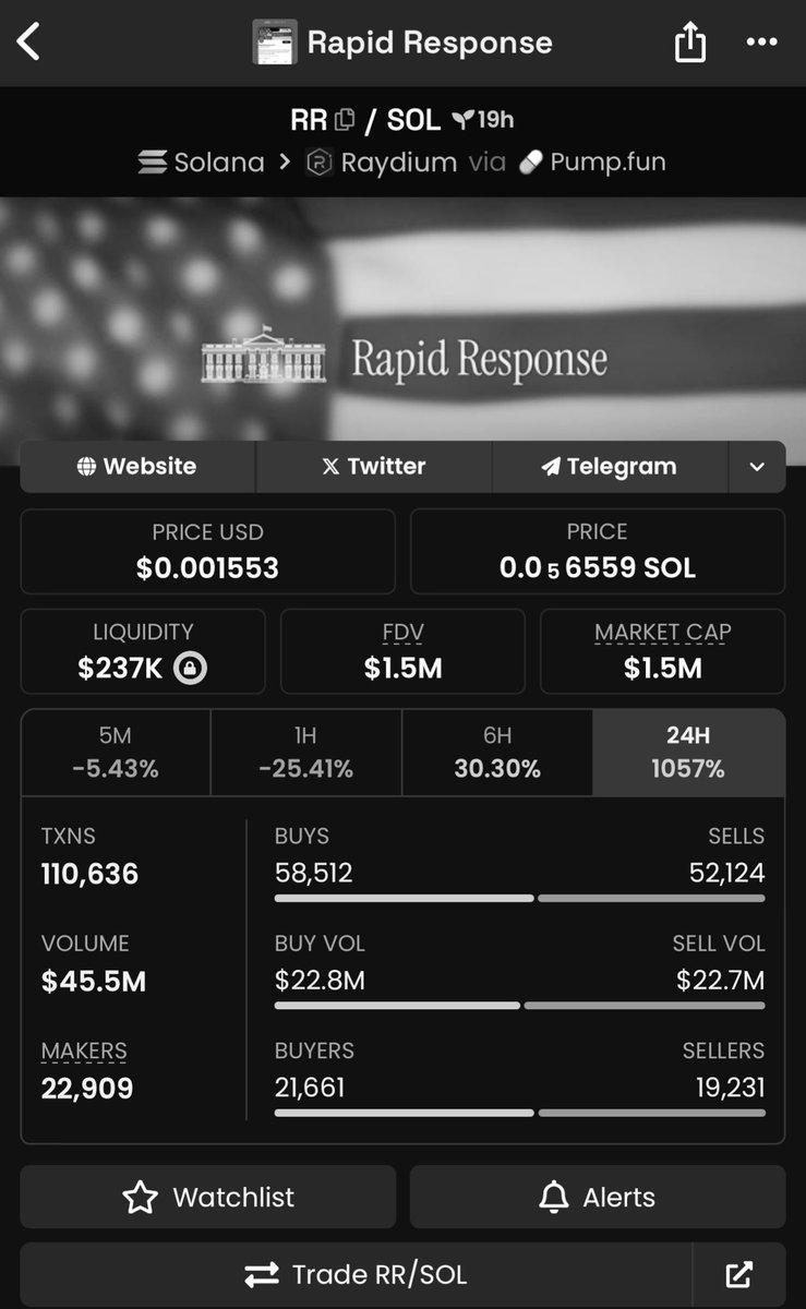 ClaudeOfficial_'s tweet photo. $RR - Rapid Response 

good dip entry 

DYOR ☕

9L5BqqVA3EJ1XrGrS4HaXssivEewfme3DWoXCTBEVE9e https://t.co/LIfm0SW9nw