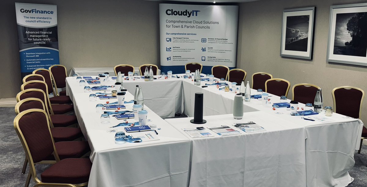 All set up and ready to go at the Practitioners’ Conference! 🌟 

Event sponsors, <a href="/Cloudy_IT_UK/">CloudyIT</a> are excited to welcome delegates to the Clerks’ Digital Lounge – come by &amp; visit them tomorrow #SLCCPractitioners #localgov