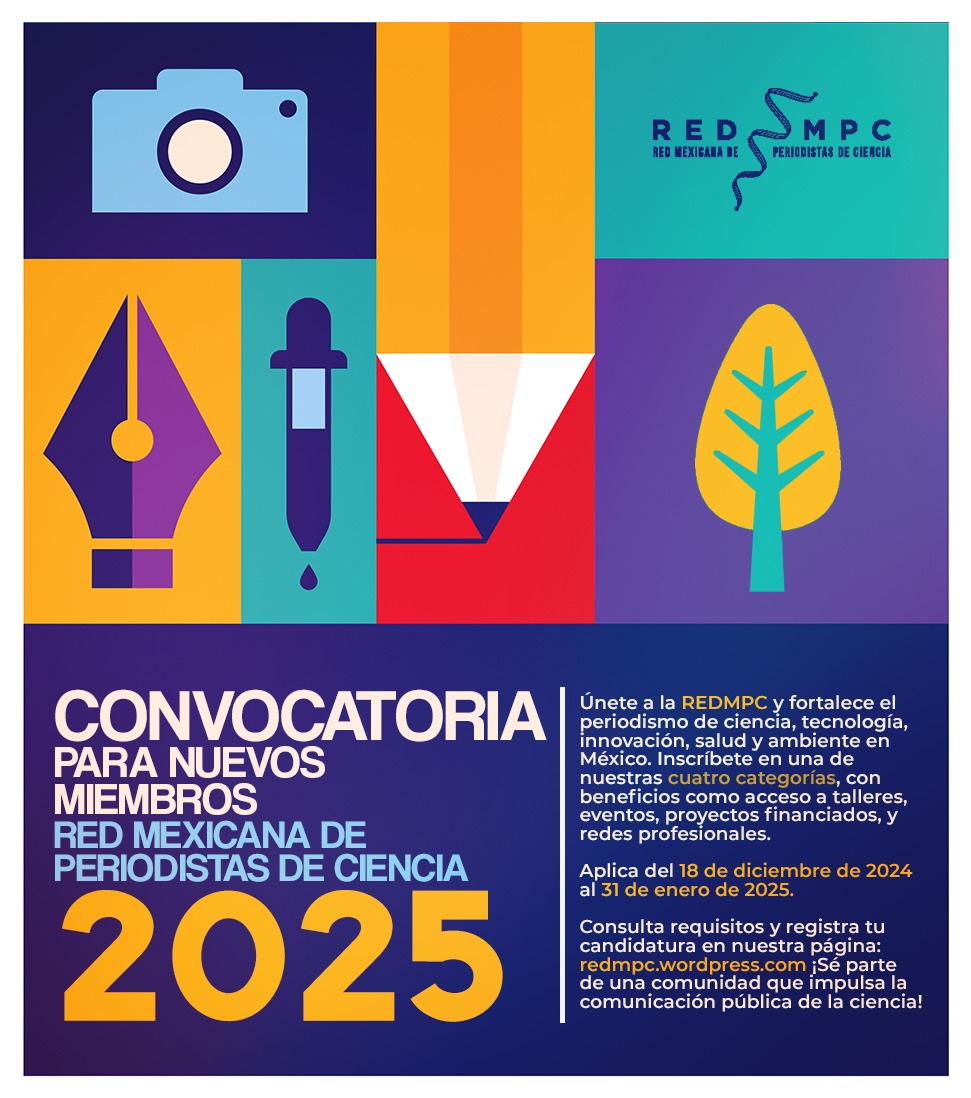 ¡Últimos días para enviar tu documentación! Sé parte de la Red Mexicana de Periodistas de Ciencia y comienza tu camino profesional de la mano de nuestra comunidad!: redmpc.wordpress.com/2024/12/18/con…