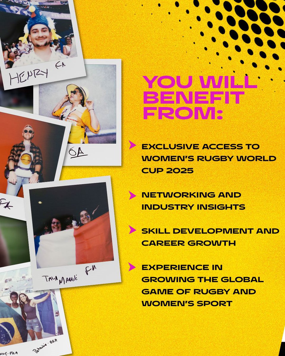 We are delighted to launch our Content Creator Programme.🤳

If you're ready to create unforgettable content and spotlight the stories behind the biggest event in women's rugby, apply now! 

Head here for all the information 👉 lnkd.in/eWfeTcqB