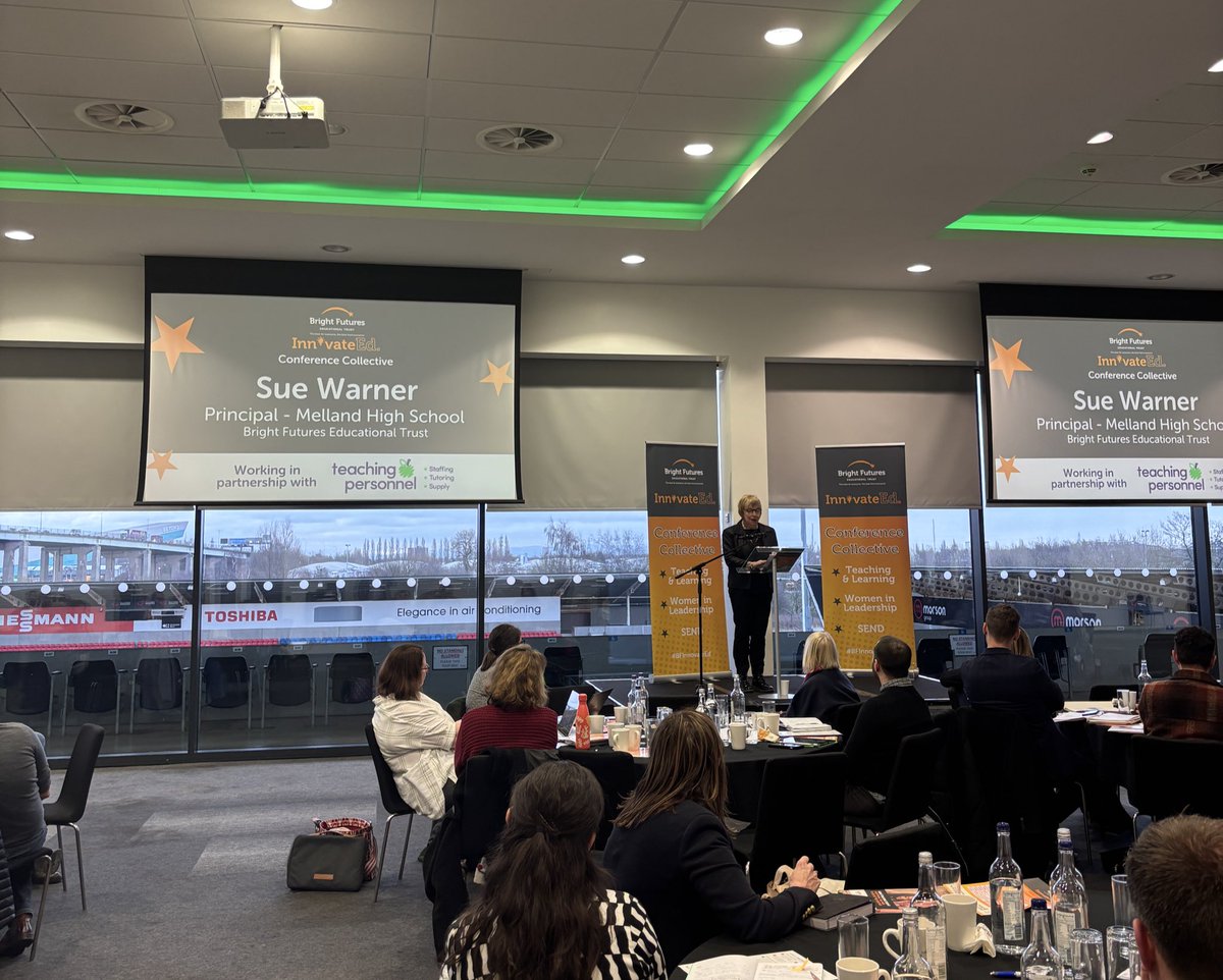Bright Futures Educational Trust (@brightfutureset) on Twitter photo A closing keynote from our fabulous Sue Warner, Principal at Melland High School!
She reflected on the days learning and insights to take away and adopt into colleagues own settings ☺️ <a href="/MellandHigh/">Melland High School</a> 🧡⭐️ A closing keynote from our fabulous Sue Warner, Principal at Melland High School!
She reflected on the days learning and insights to take away and adopt into colleagues own settings ☺️ <a href="/MellandHigh/">Melland High School</a> 🧡⭐️
