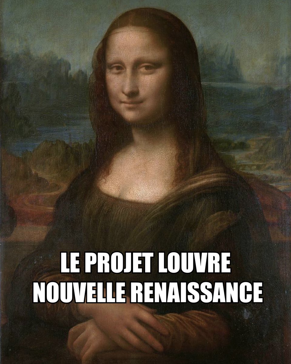 EmmanuelMacron's tweet photo. Le Louvre ne vit qu’en grandissant, en se régénérant. C’est pourquoi nous avons réfléchi ensemble, avec les équipes du musée et la ministre de la Culture, à un projet : Louvre Nouvelle Renaissance.
                             
Pour un Louvre repensé, restauré, agrandi, optimisé.

Cela passe par la création d’une nouvelle grande entrée au niveau de la colonnade de Perrault, qui permettra de rééquilibrer les flux de l’actuelle entrée par la Pyramide, devenue insuffisante au fil des ans pour accueillir les 9 millions de visiteurs annuel.

Un concours international d’architecture sera lancé dans les mois qui viennent et les travaux seront financés par les ressources propres du musée.

Cela passe aussi par la restauration des jardins du Carrousel et des Tuileries, qui doivent redevenir des îlots de fraicheur en plein cœur de la métropole.

Par la construction de vastes espaces souterrains sous la cour Carrée, offrant un axe de circulation est-ouest.

Par la création d’un espace dédié à la Joconde, accessible de manière autonome par rapport au reste du musée. 

Par la restauration des infrastructures, pensée pour que la sécurité, la sûreté des collections, le confort de visite ainsi que les conditions de travail des agents et l’accès destiné aux personnes à mobilité réduite soient au cœur des axes d’amélioration.

Parce que l’histoire du Musée du Louvre est intimement liée à tous les Français, un grand plan de dépôts doit être mis en œuvre afin de rapprocher les collections nationales des territoires.

Parce que l’une des vocations premières d’un musée est la transmission, nous devons nous fixer pour objectif de doubler le nombre d’élèves accueillis soit 900 000 élèves, qui recevront une éducation artistique et culturelle de pointe.
 
Notre Louvre est un musée-monde, un livre dans lequel nous apprenons à lire, comme disait Cézanne.

Faisons-le renaître.