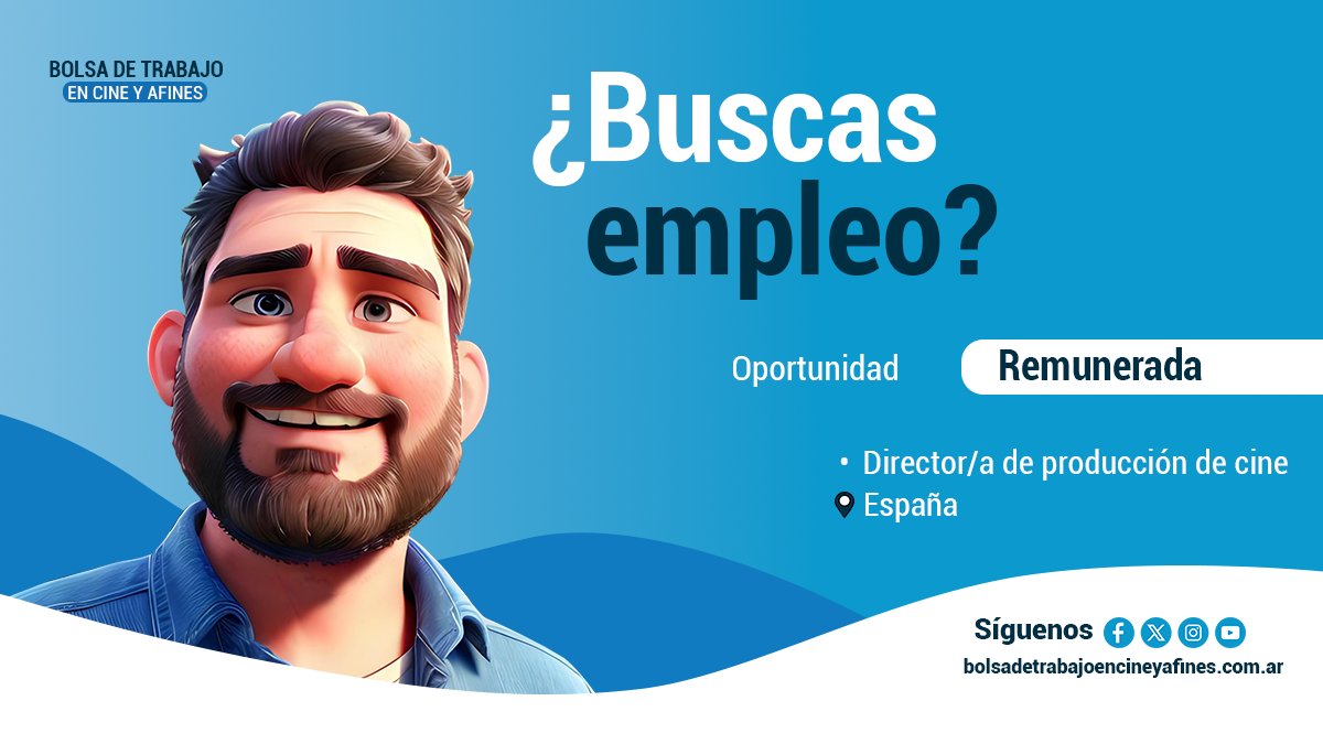 Desde TKB Human Capital, buscamos un/a Director/a de Producción de cine.  Antes de enviar CV, siempre es importante conocer los requisitos. bolsadetrabajoencineyafines.com.ar/2025/01/direct…