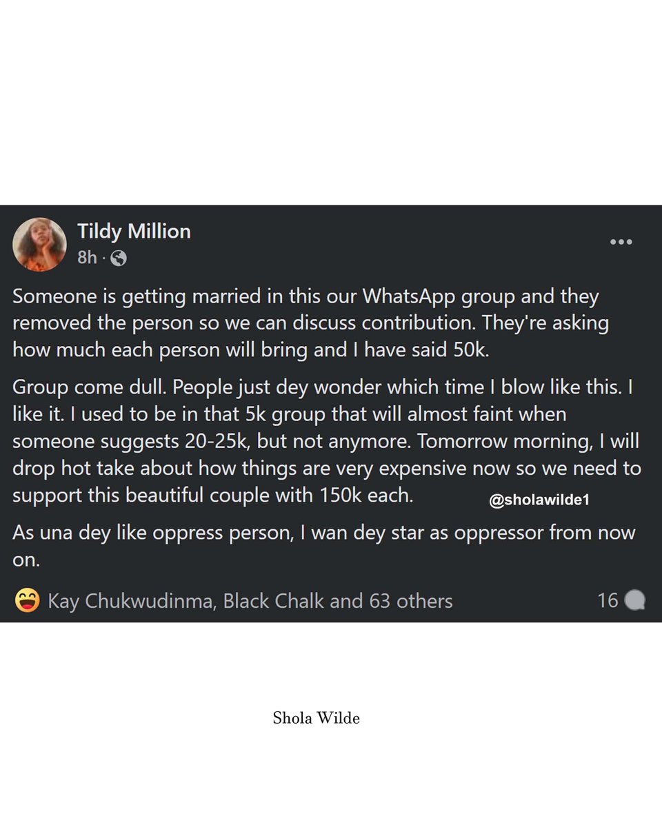 SholaWilde's tweet image. #facebookstories