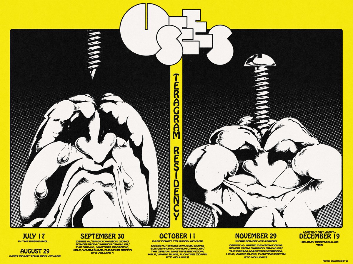 OHSEES RESIDENCY ALERT 🚨
Six months. Six shows. Infinite chaos. 🌀
Join us at Teragram Ballroom as OHSEES bring the noise once a month from July to December.
🎫 Tickets are on sale this Friday—don’t sleep on this!