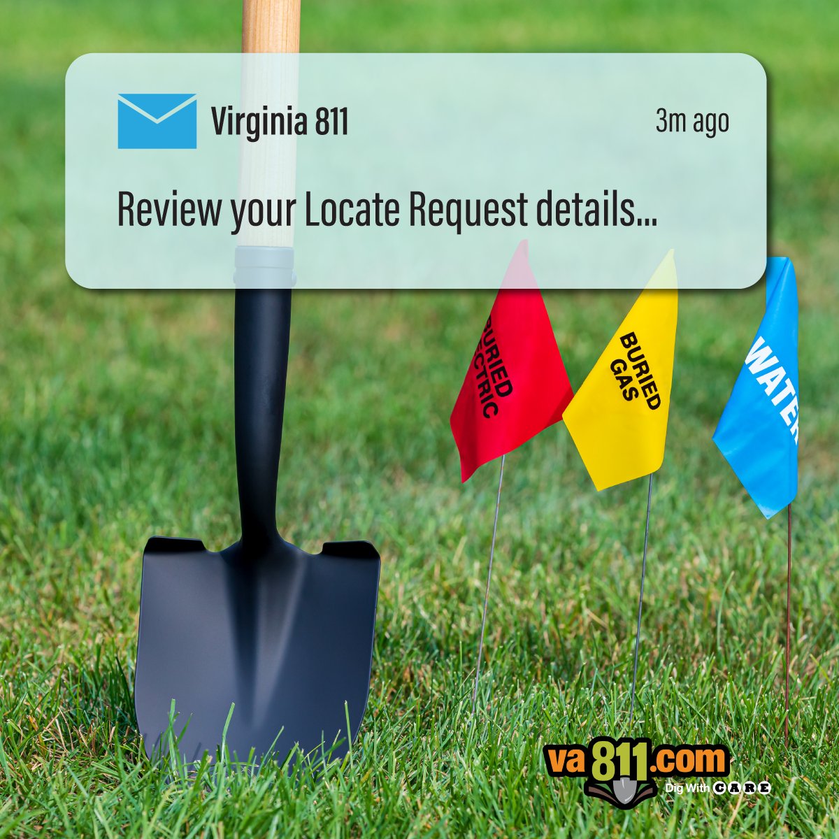 va_811's tweet image. 👷 Before you start, take a moment to double-check your locate request details! Accuracy ensures safety for you and your community. 🤝

Stay safe. Dig smart. Contact us or visit va811.com to learn more! 🚧

#WeAreVA811 #EveryDigEveryTime #DigWithCARE #KnowWhatsBelow