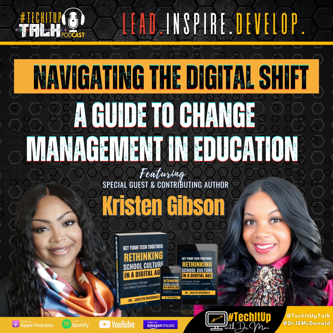 DrJEMcDonald's tweet image. 🎙️ Join Us for an Exciting #TechItUp Talk Episode on January 29! 🚀
 
🎙️ Featuring: Kristen Gibson @Kristen_gibson1
LIVE on YouTube -- youtube.com/watch?v=4FyBkR… 

#TechItUpTalk #EdTech #ChangeManagement #LeadershipInEducation