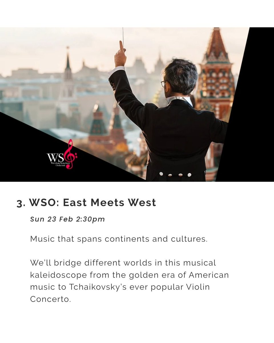 Feel the Music at Theatr Clwyd 

This February, immerse yourself in these unforgettable musical performances

📅 Mark your calendars and grab your tickets for this symphonic journey: theatrclwyd.com/whats-on

#TheatrClwyd #LiveMusic #JazzViolin #SymphonyMagic