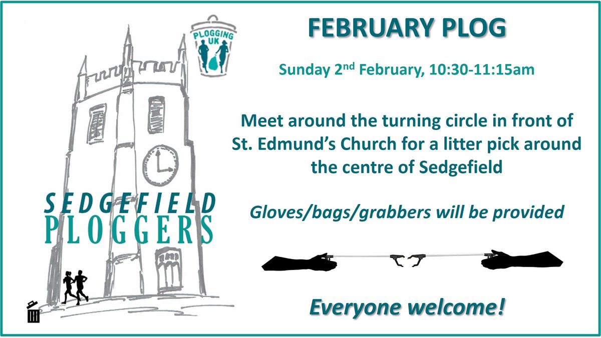 Sedgefield Ploggers (@sedgefieldplogs) on Twitter photo We're overdue the first plog of 2025. Let's put that right!
We'll be armed with some extra litter pickers, courtesy of <a href="/SedgefieldTC/">Sedgefield TCouncil</a> - a thank you for plogging after community events last year. 😃
So there's plenty of plogging kit to go round - everyone will be welcome! We're overdue the first plog of 2025. Let's put that right!
We'll be armed with some extra litter pickers, courtesy of <a href="/SedgefieldTC/">Sedgefield TCouncil</a> - a thank you for plogging after community events last year. 😃
So there's plenty of plogging kit to go round - everyone will be welcome!