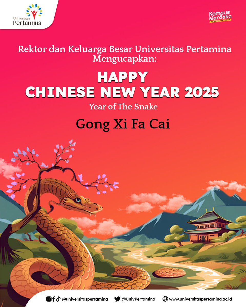 🎆✨ Gong Xi Fa Cai! Selamat Tahun Baru Cina 2025!
 
🎉 Saatnya membuka lembaran baru dengan penuh semangat dan harapan yang lebih besar🧧💛

#TahunBaruCina #UniversitasPertamina #HarapanBaru #Keberuntungan #GongXiFaCai #SemangatBaru