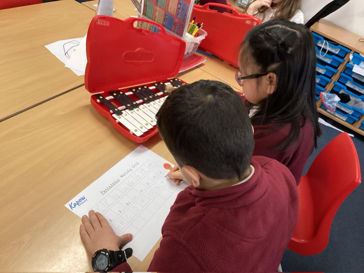 In their Music lesson today, 3SW used the notes from the pentatonic scale to compose and perform their own melodies. 🎼🎶