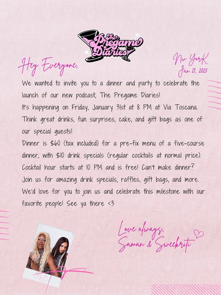 ☆ we’re throwing a launch event for our new podcast the pregame diaries ☆ 
RSVP ♡ 
partiful.com/e/qayy80wheM5U…