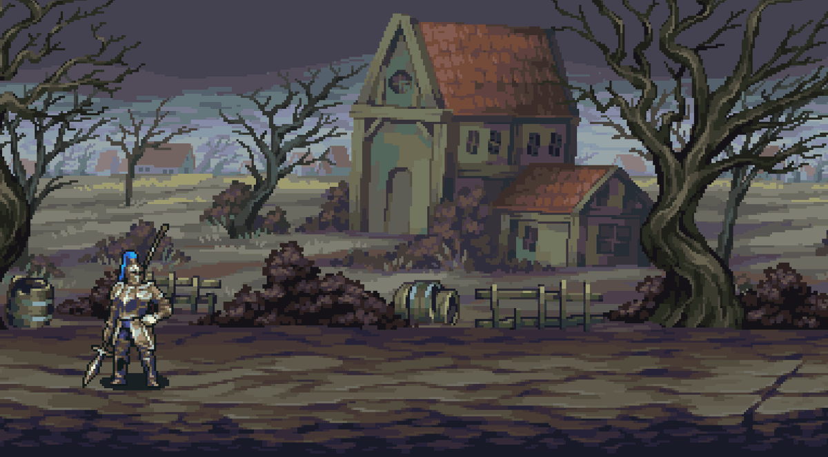 Forgotten village. Commission work.

#pixelart #ドット絵