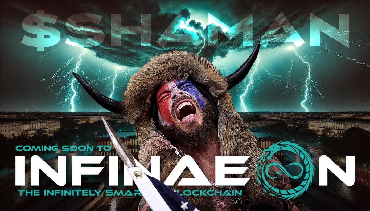 Infinaeon Blockchain (@infinaeon) on Twitter photo We’re thrilled to announce that $SHAMAN will soon be available for purchase on Infinaeon!
In support of <a href="/AmericaShaman/">Jake Angeli-Chansley</a> and his mission to heal the world through crypto, we’ve decided to create our own Liquidity Pool (LP) and make $SHAMAN available on the INFINAEON Blockchain. We’re thrilled to announce that $SHAMAN will soon be available for purchase on Infinaeon!
In support of <a href="/AmericaShaman/">Jake Angeli-Chansley</a> and his mission to heal the world through crypto, we’ve decided to create our own Liquidity Pool (LP) and make $SHAMAN available on the INFINAEON Blockchain.