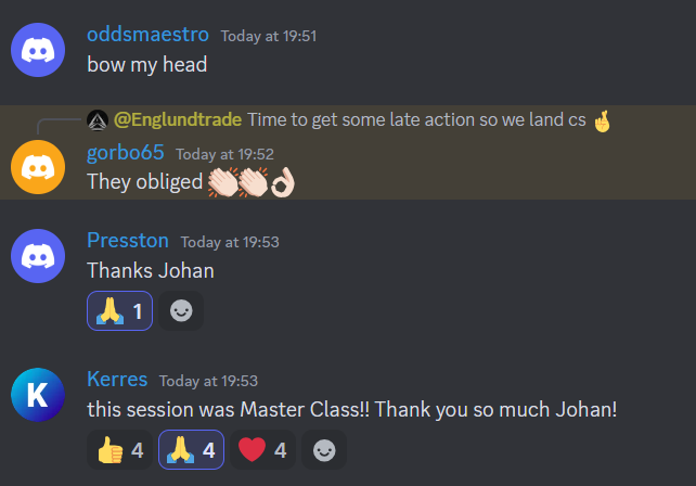 englundtrade's tweet photo. Hey!

We now have over 250 members in our Discord community, with dedicated channels for different strategies and sports—ranging from horse racing, forex, football, and cricket, just to name a few.

Both @HandyAndyHomer  and @MyFootieTrading  joined us and now have their own channels where they share their expertise and insights.

Of course, we also have a special Gold Positions channel for exclusive discussions.

We also have a @goalfinderco channel 😀

On top of that, we pride ourselves on a friendly and welcoming atmosphere, with an amazing community of like-minded traders.

We’re opening up for new members on February 1st! Register your email at https://t.co/jKZK7nr763  and we’ll notify you once we’re live.

Will we see you on February 1st? We sure hope so!