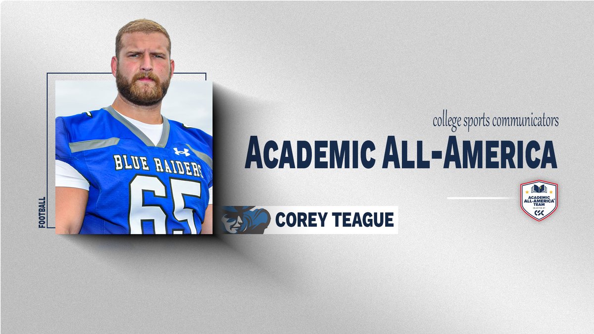 LWUAthletics's tweet image. On Tuesday, College Sports Communicators announced that @LWC_Football student-athlete Corey Teague was named to the NAIA Academic All-America Team!🏈📚

📰tinyurl.com/36svhvd2

#GoBlueRaiders⚔️