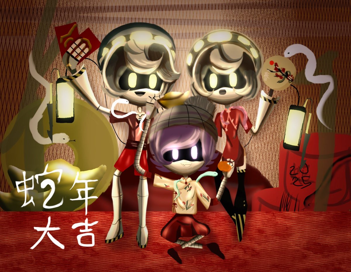 designatedddd's tweet photo. back 4 a bit, happy lunar new year for those who celebrates it!
#murdedrones #murdedronesfanart  #SerialDesignationN #SerialDesignationV #UziDoorman #SDN #SDV #UZI #murdedronesuzi #murdedronesn #murdedronesv #nuzi #nuziv #vuzi #envy #LunarNewYear #LunarNewYear2025 #YearofSnake https://t.co/Xm7yYx1Kjr