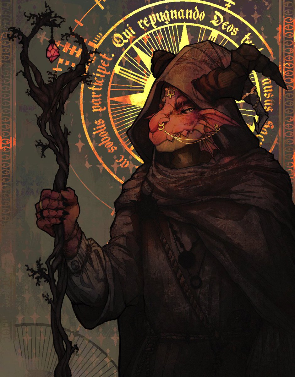 Naruka_Art's tweet image. Wizard - Lycanon mercenary class