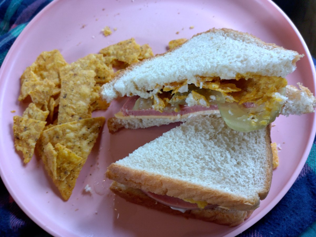 joni_kennedy's tweet photo. 01-28-25 Lunch... An old-fashioned Bologna & Cheese with Mayo, Pickles & Cool Ranch Doritos #lunch #food #365photochallenge #JanuaryPhotoChallenge #PhotoOfTheDay #photochallenge #Januarychallenge #winter #January2025 #happylife #365photochallenge #photoadaychallenge2025 https://t.co/4kK036YrDI