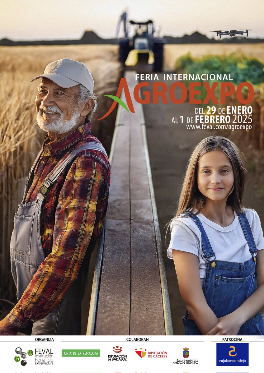 Os recordamos que el COITAGIA de Badajoz, junto con la <a href="/AgrariasUex/">Agrarias Uex</a> y el Colegio Oficial de Agrónomos de Extremadura, tendrá presencia en la nueva edición de AGROEXPO 2025.
 📅 29 de Enero al 1 de Febrero
 📍FEVAL en Don Benito.  (Stand nº 42 del Pabellón 2)
