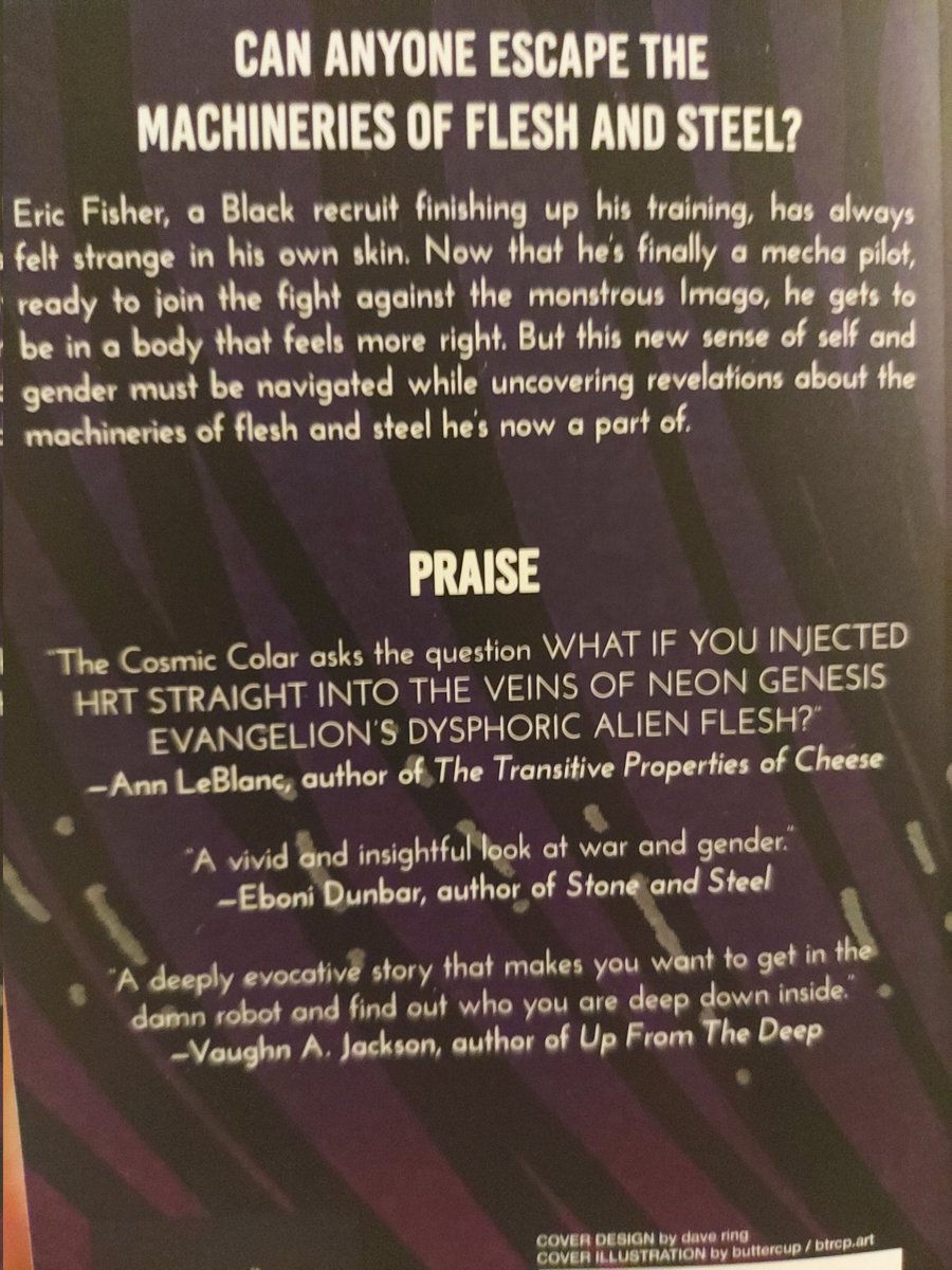 My second novell, THE COSMIC COLOR is now available from <a href="/neonhemlock/">Neon Hemlock Press</a> Check it out if you've ever wondered "What if Pacific Rim was genderbendy?"