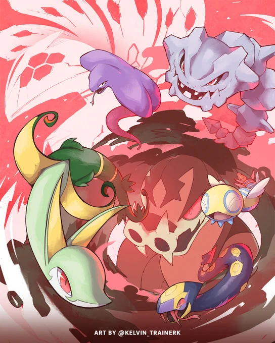 Year of the Snake! Happy Lunar New Year, everyone! Enjoy! RTs are much appreciated! #Pokemon #PokemonArt