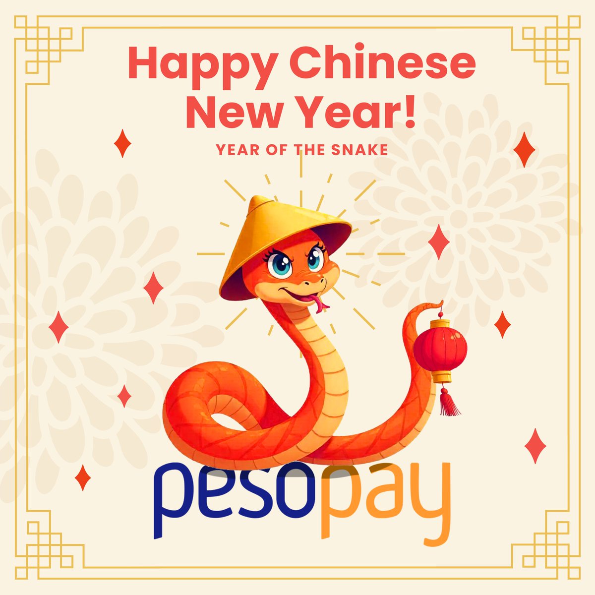PesoPay's tweet photo. Wishing everyone a prosperous and joyful Year of the 🐍Snake! Sending wishes of good fortune, success, health, and happiness.🧧Happy Chinese New Year! PesoPay!🧧 #PesoPay #PaymentGatewayPh #PaymentGateway #PaymentChannel #PaymentOptions #PaymentProvider #ChineseNewYear #CNY2025 https://t.co/VoK0dd0ok2