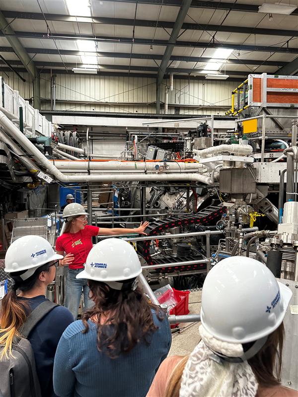 d3dfusion's tweet photo. DIII-D recently welcomed students from @APSphysics Conference for Undergraduate Women & Gender Minorities in Physics (#CUiP) hosted by @UCSanDiego. They toured DIII-D & learned about careers in fusion. We always enjoy this event inspiring undergrads to pursue careers in physics! https://t.co/mVlPlqZ3IT