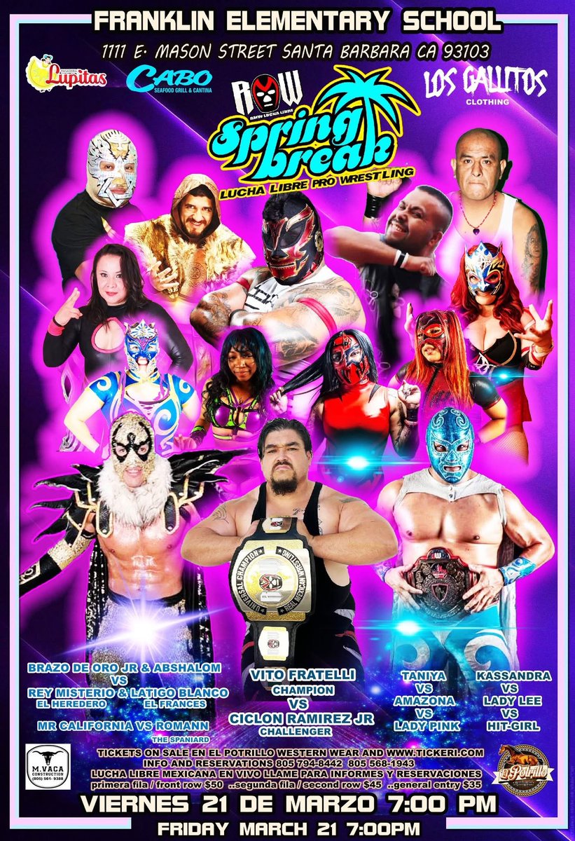 🔥🚨NEW SHOW ALERT🚨🔥

RMW Presents SPRING BREAK!

Friday March 21st in Santa Barbara, CA.

Get your tickets now!

tickeri.com/events/v93bjwg…