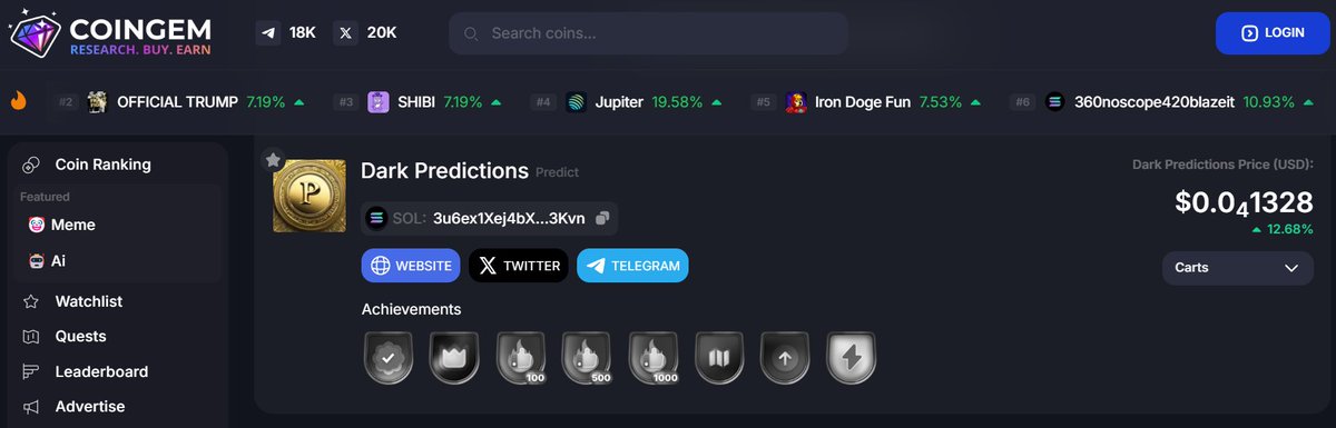 PredictSOL's tweet photo. WE JUST GOT LISTED!! HERE: https://t.co/whcAc3EAkc

NEVER STOP DEVVING. $Predict To The MOON~!
Ca: 3u6ex1Xej4bXUKw4po8kSvE9pRow5mGUp7nvx6rU3Kvn

Always keep pushing forward.
#PredictToken #CryptoPredictions #Crypto #Solana #Sol #CryptoNews #NewListing #CryptoTrading https://t.co/4zONxlkRjB