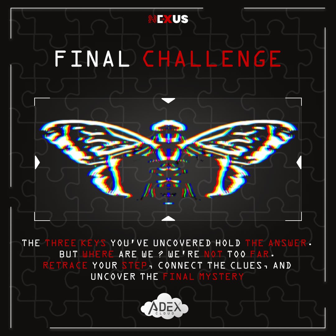 Nexus_Security1's tweet photo. 🧩 The Final Challenge Awaits
Detectives, the moment has come! The three keys you’ve uncovered will guide you to the answer. But where are we? 🤔

This is the final step in the game, but it's not the end. 👀

🔗 Submit your flag here : https://t.co/u2oVHxMISF https://t.co/kOYE3S9V3a