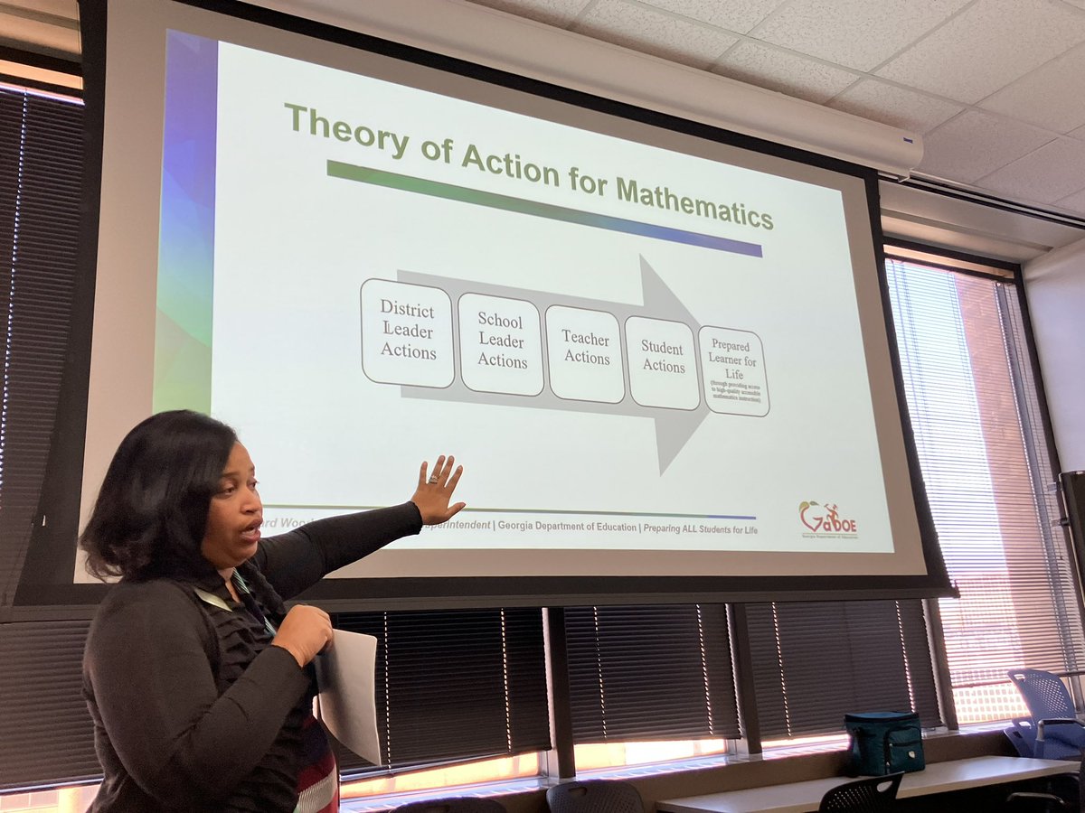tanzy_kilcrease's tweet image. State School instructional leaders are developing their theory of actions for transforming math instruction for students!