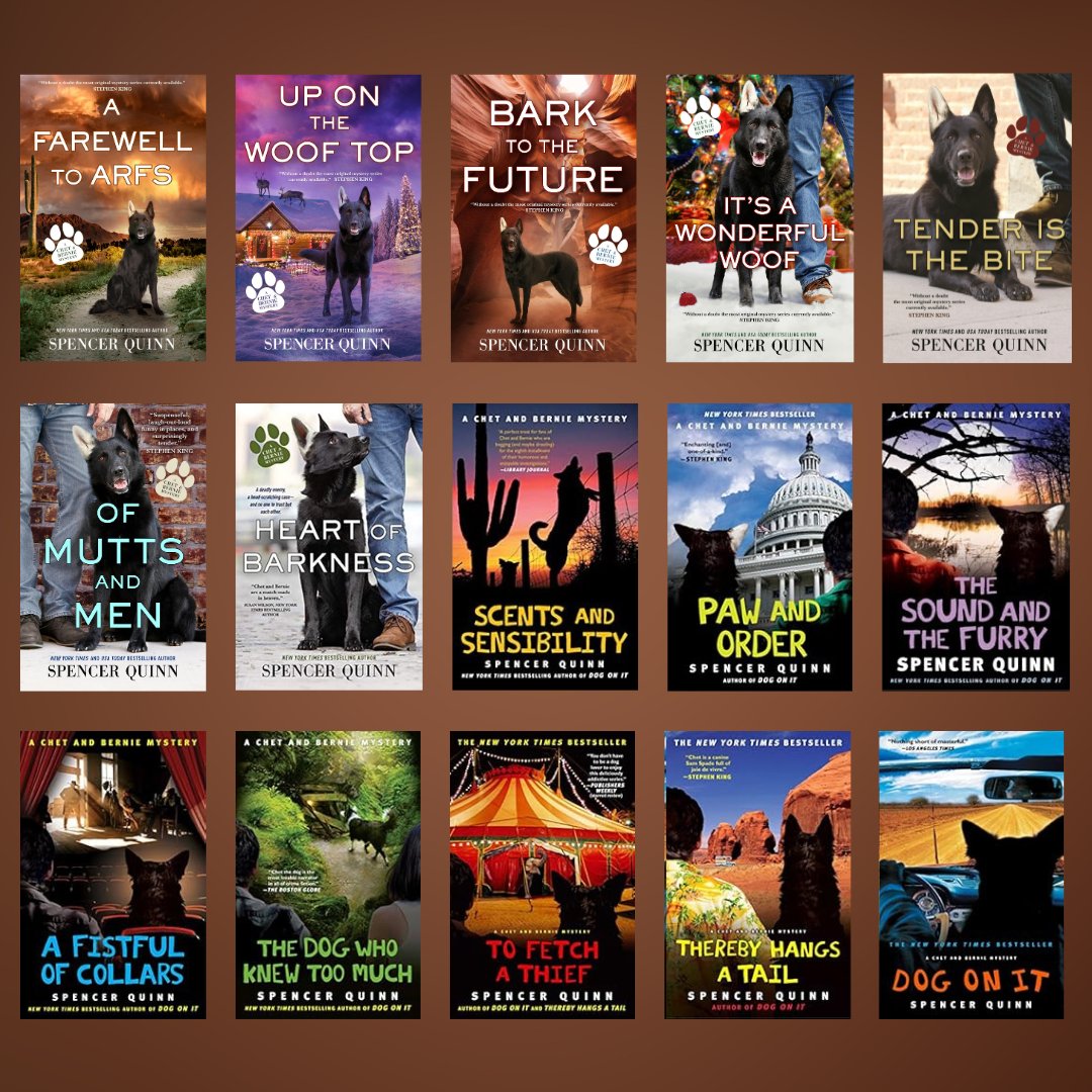 ChetTheDog's tweet photo. Should the #ChetandBernie #mystery #series be read in any particular order? Absolutely not! Willy nilly is the house rule. https://t.co/MBrEmHlItu