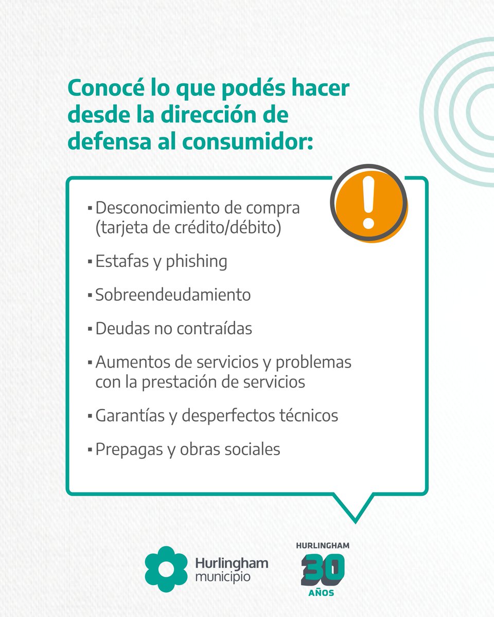MuniHurlingham's tweet photo. 📧 Consultas al defconsumidor@hurlingham.gob.ar o defensadelconsumidorhurlingham@gmail.com

💬 ¡Compartí esta publicación para que más familias conozcan este servicio! 💪 https://t.co/ho1nLOXcdq