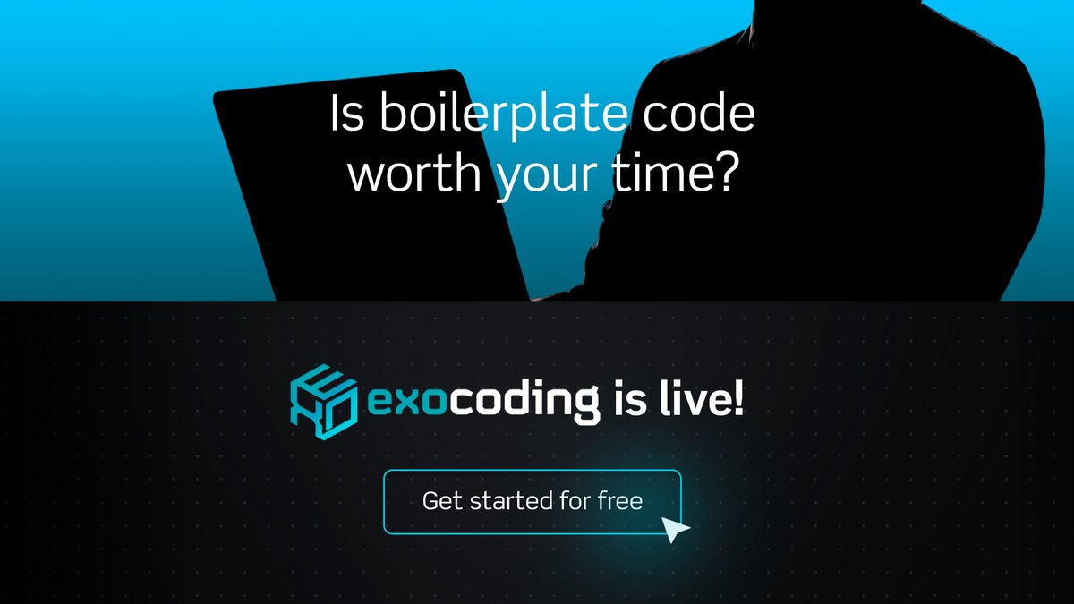 ExoCoding's tweet image. Be honest with yourself:  Do you really think the answer is yes?  

Hours lost to writing #boilerplate code, fixing repetitive tasks, or debugging small errors that shouldn’t even be an issue...  

How frustrating is that? 
Now, imagine the opposite: 

Being able to skip all the…